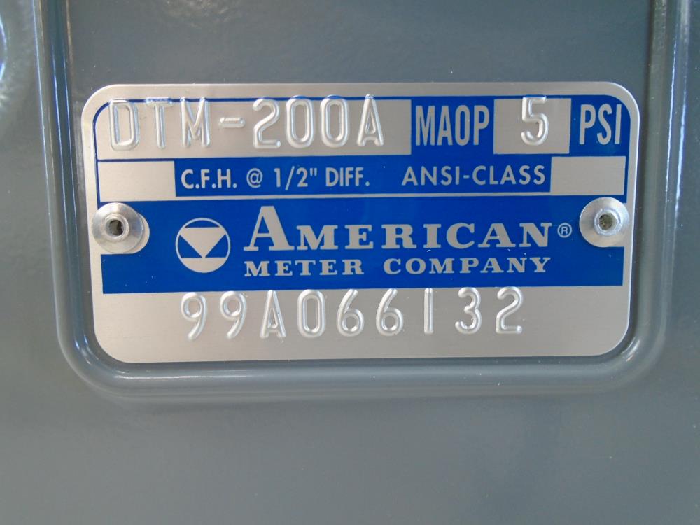 American Meter Co. Dry Test Gas Meter DTM-200A